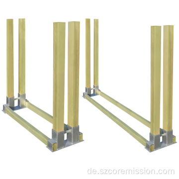 Längenverstellbarer Stapelhalter aus verzinktem Stahlbrennholz